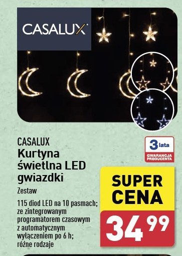 Kurtyna świetlna led gwiazdki Casalux promocja