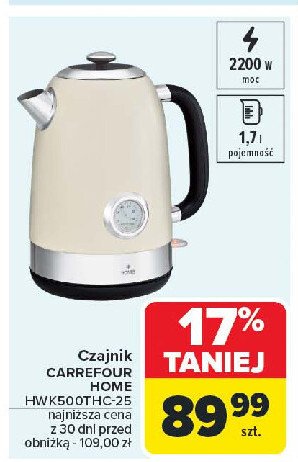 Czajnik mwk500thc-20 biały Mandine promocja w Carrefour