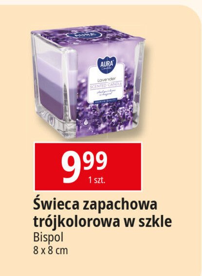 Świeca trójkolorowa Aura fragrances candles promocja