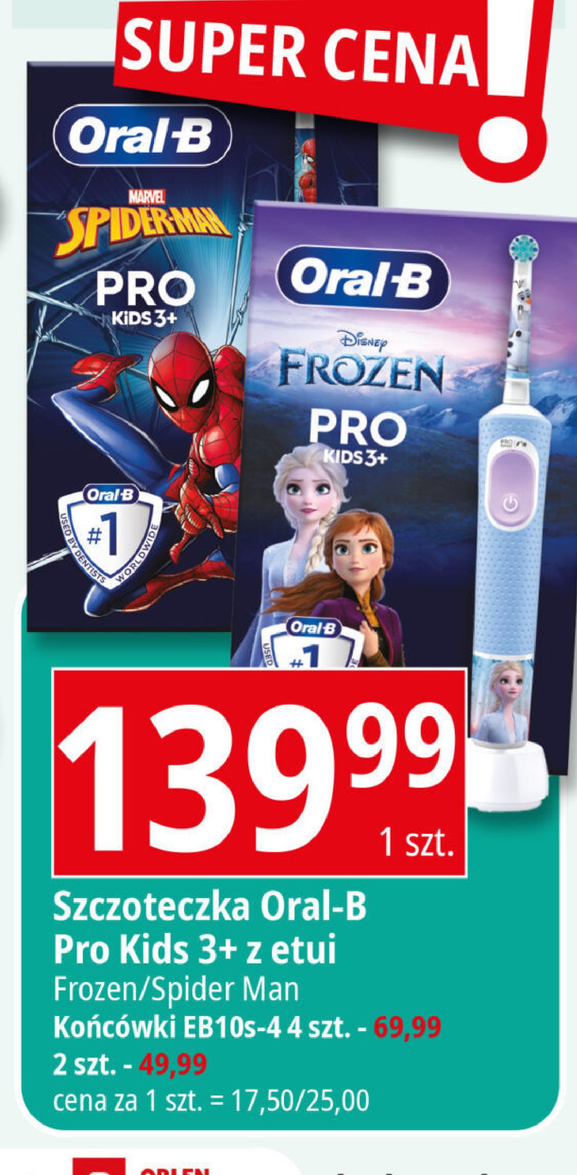 Szczoteczka do z臋b贸w frozen ORAL-B D100 KIDS promocja