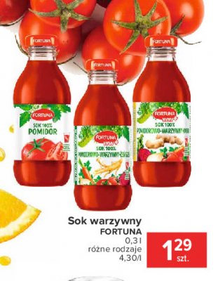 Sok 100% pomidorowo-warzywny z burakiem ćwikłowym Fortuna promocja
