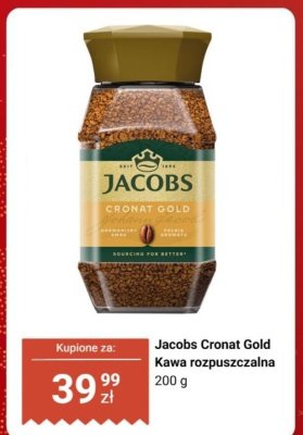 Kawa rozpuszczalna Jacobs Cronat Gold promocja w Biedronka