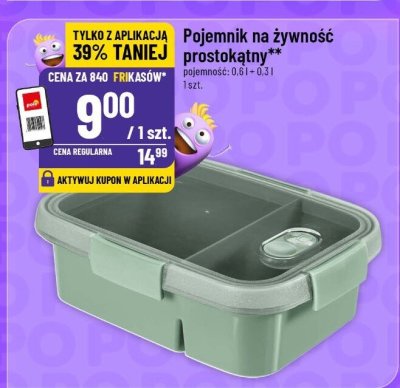 Pojemnik na żywność prostokątny promocja w POLOmarket