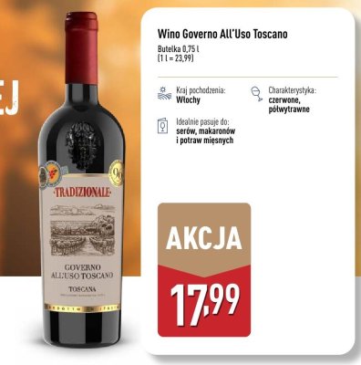 Wino Governo All'Uso Toscano promocja w Aldi