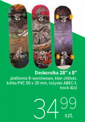 Deskorolka 28x8" klon chi艅ski promocja