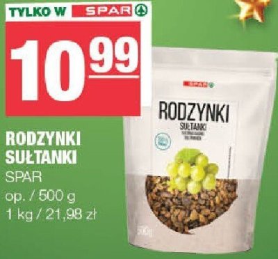 Rodzynki sułtanki SPAR promocja w SPAR