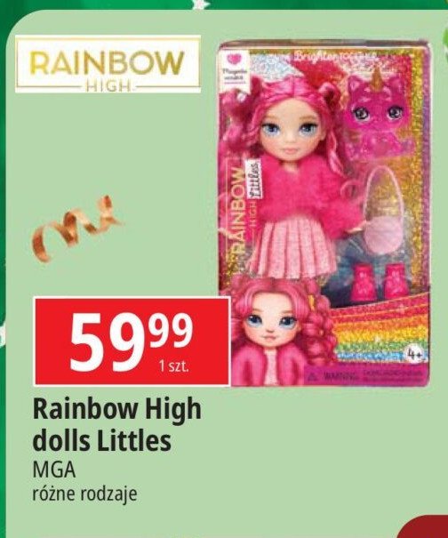 Lalka rainbow high littles magenta promocja w Leclerc