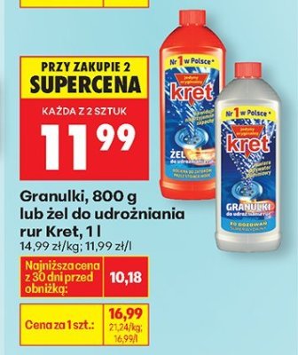 Granulki Kret, 800 g promocja w Biedronka