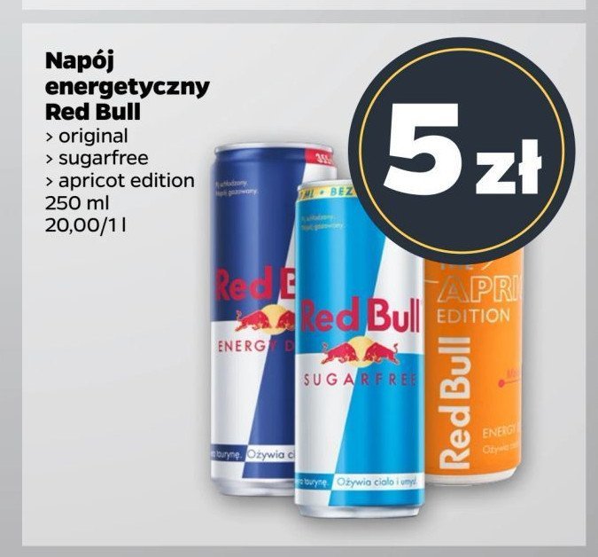 Napój energetyczny Red bull the summer edition promocja