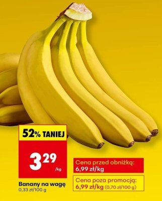 Banany na wagę promocja w Biedronka