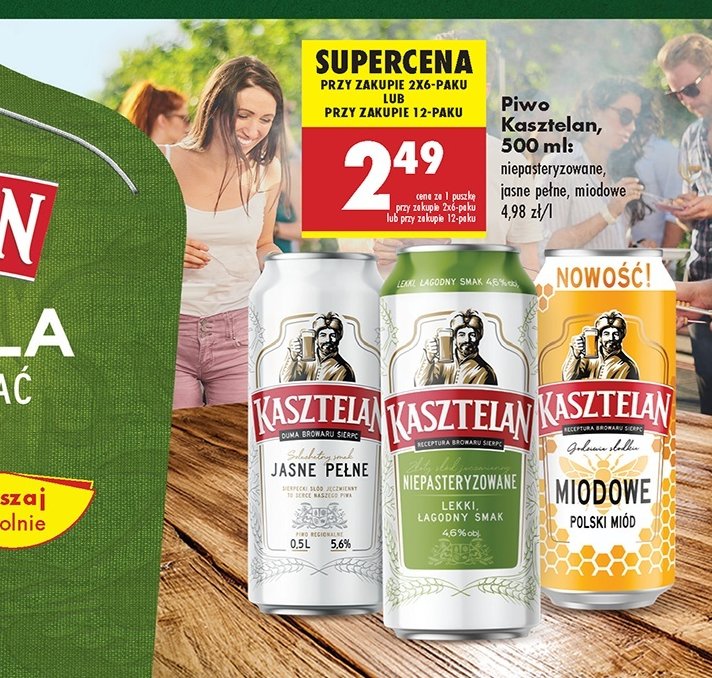 Piwo Kasztelan miodowe promocja