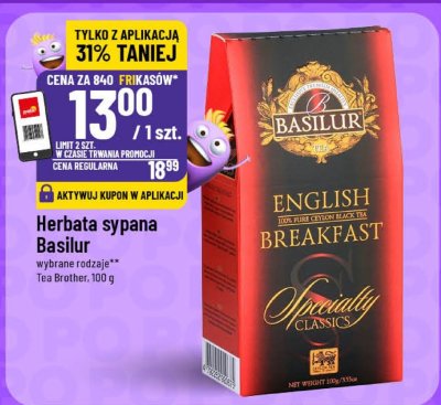 Herbata sypana Basilur English Breakfast, wybrane rodzaje promocja w POLOmarket