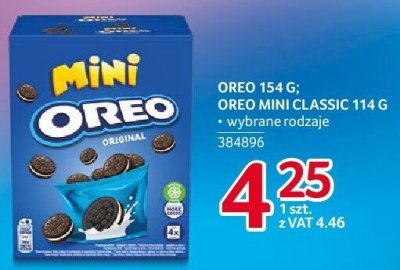 Ciastka Oreo 154 g, Oreo Mini Classic 114 g promocja w Selgros