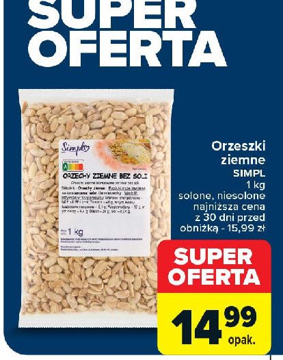 Orzeszki ziemne solone Simpl promocja