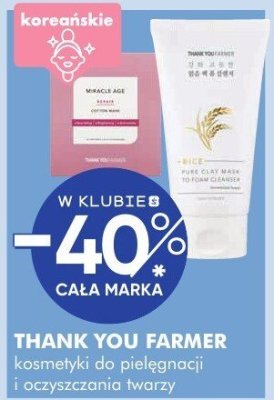 Kosmetyki do pielęgnacji i oczyszczania twarzy THANK YOU FARMER promocja w Super-Pharm