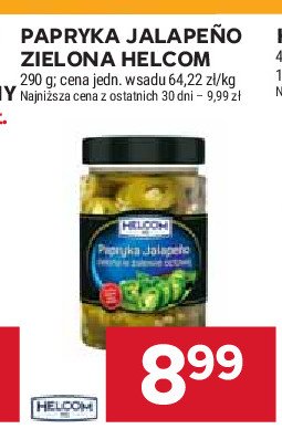 Papryka jalapeno zielona w zalewie octowej Helcom promocja w Stokrotka