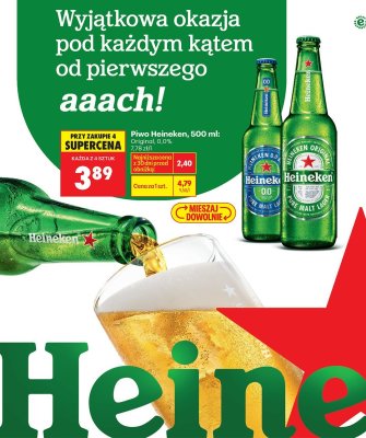 Piwo Heineken 0,0% 500 ml promocja w Biedronka
