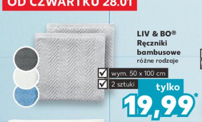 Ręcznik bambusowy 50 x 100 cm Liv & bo promocja
