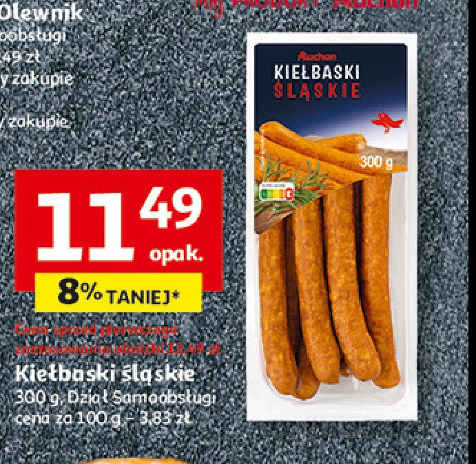Kiełbasa śląska Auchan promocja w Auchan