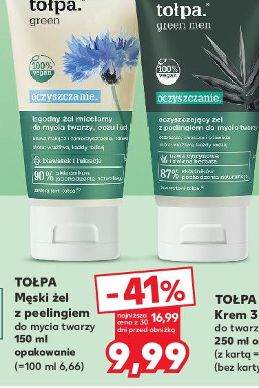 Energizujący żel do mycia twarzy z krótkim zarostem TOŁPA GREEN MEN promocja