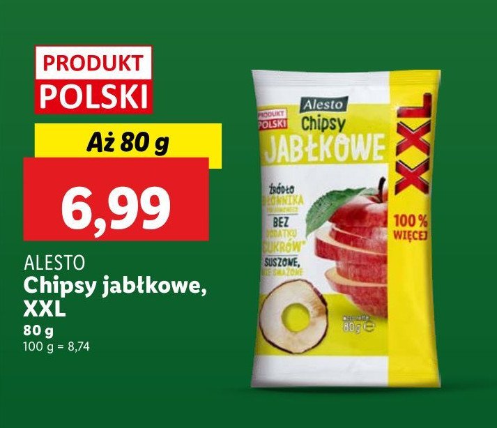 Chipsy jabłkowe Alesto promocja