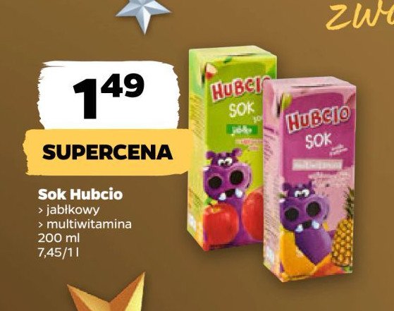 Sok multiwitamina HUBCIO promocja w Netto