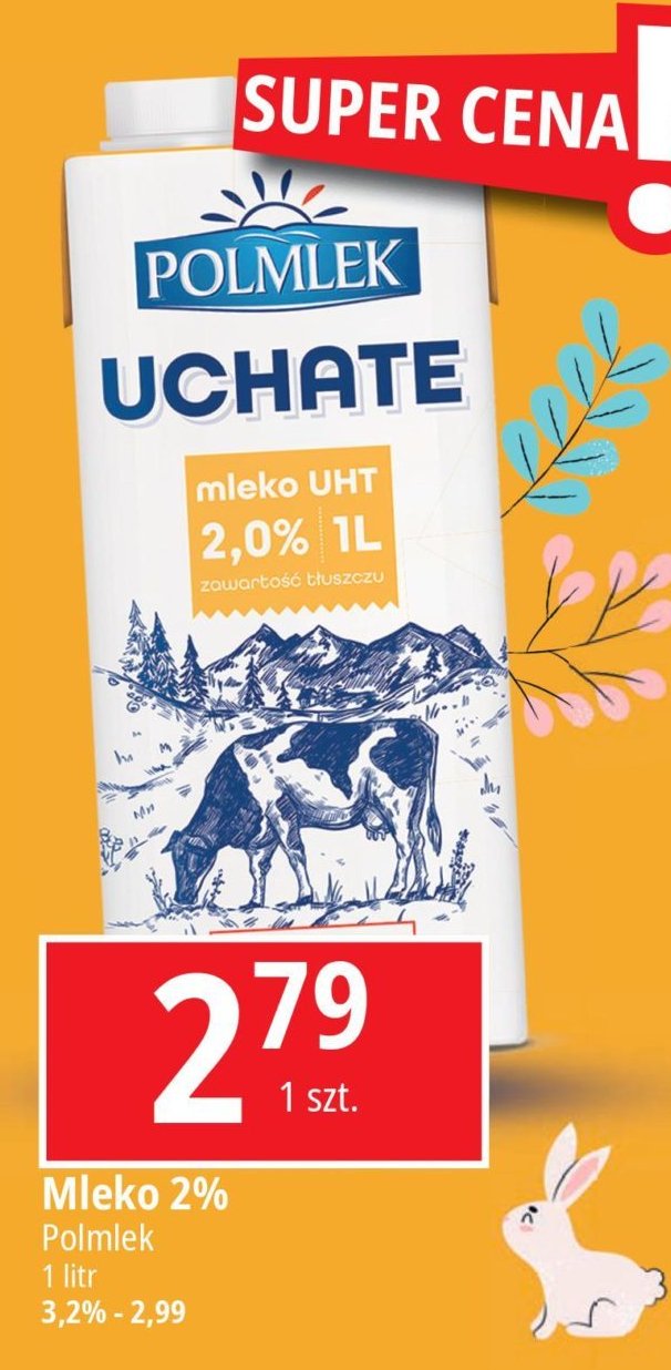 Mleko 3.2% Uchate promocja