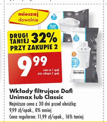 Wkład filtrujący classic Dafi promocja