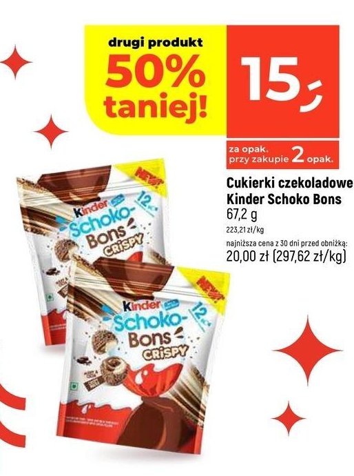 Cukierki crispy Kinder schoko-bons promocja