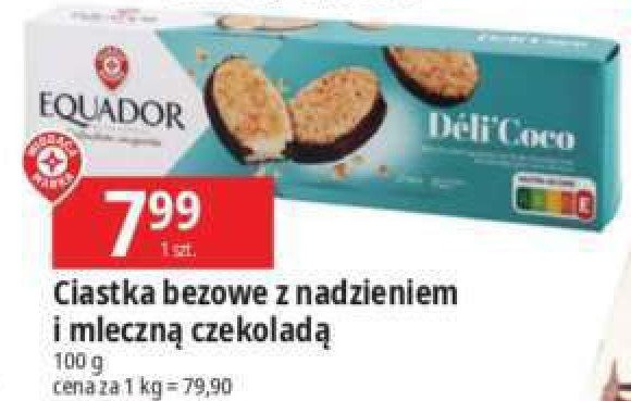Ciastka deli'coco Wiodąca marka equador promocja