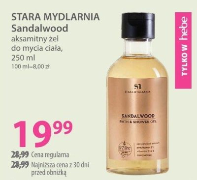 Żel do mycia ciała STARA MYDLARNIA Sandalwood aksamitny żel do mycia ciała promocja w Hebe