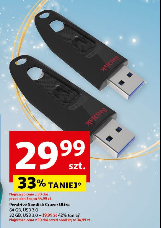 Pendrive cruzer ultra 64 gb Sandisk promocja w Auchan