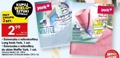 Ściereczka z mikrofibry do okien Waffle York, 1 szt. promocja w Twój Market