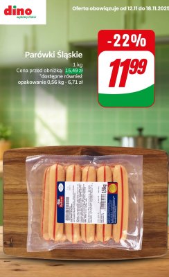 Parówki Śląskie promocja w Dino