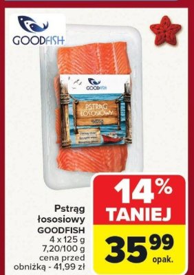 Pstrąg łososiowy Goodfish promocja w Carrefour Market