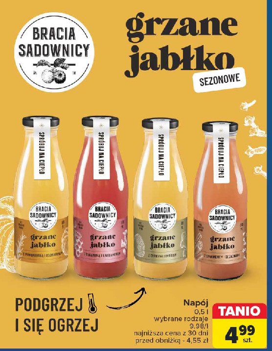 Sok grzane jabłko z cytryną i imbirem Bracia sadownicy promocja