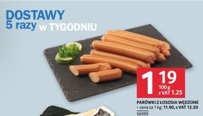Parówki z łososia wędzone promocja w Selgros