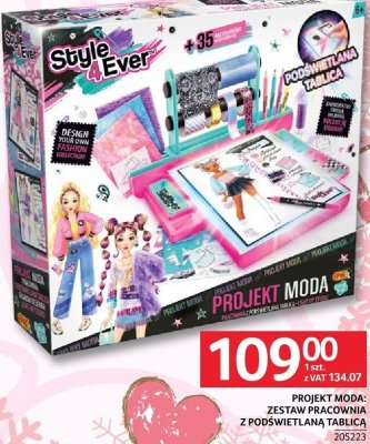 Projekt Moda: Zestaw pracownia z podświetlaną tablicą Style 4 Ever promocja w Selgros