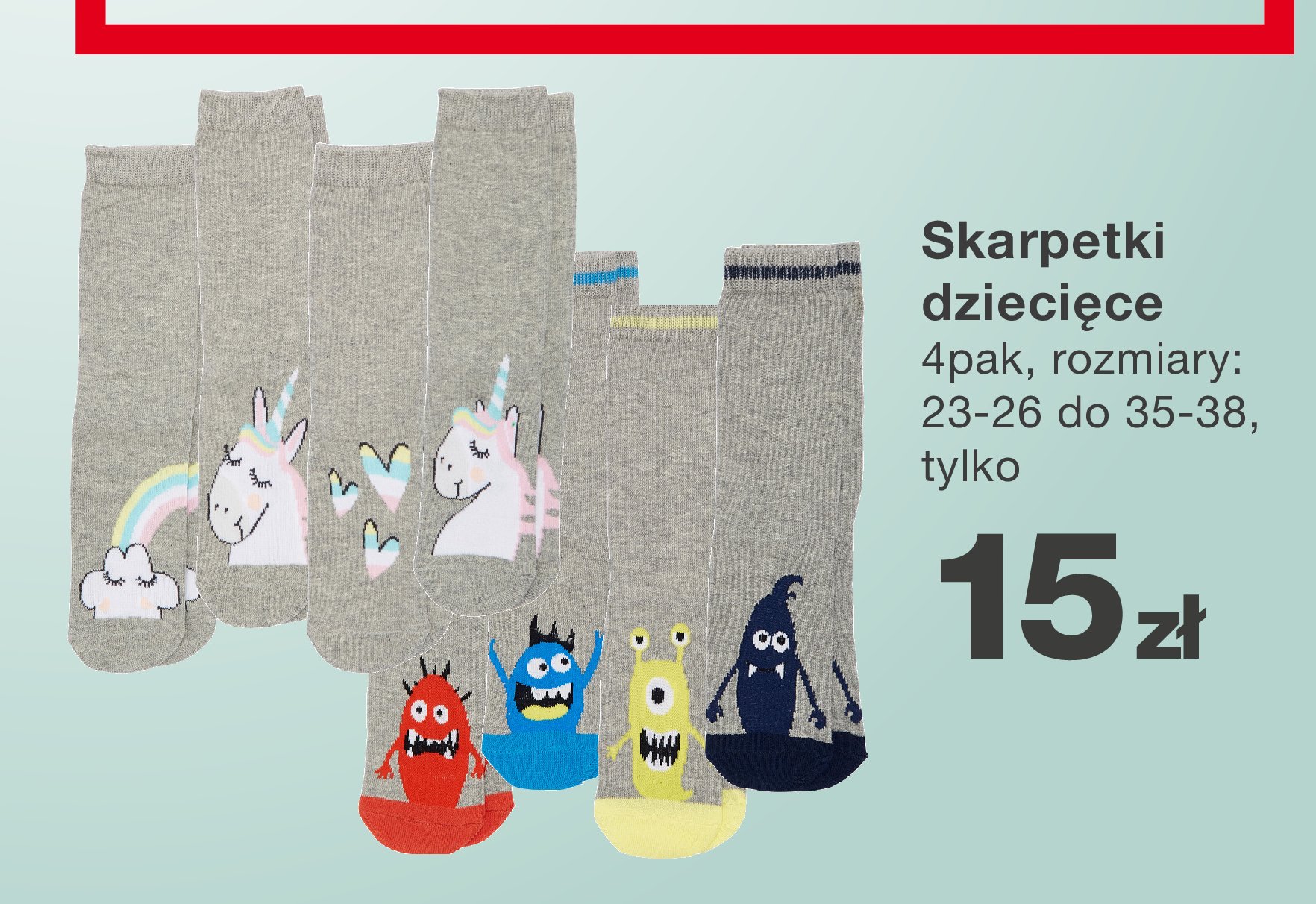 Skarpety dziecięce 23/26 - 35/38 promocja w KiK