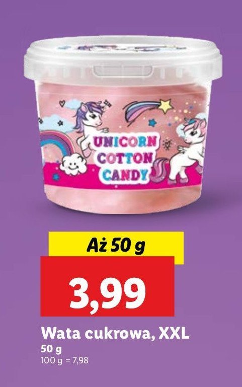 Wata cukrowa unicorn promocja