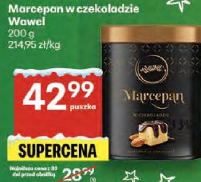 Marcepan w czekoladzie Wawel promocja w Delikatesy Centrum