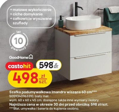 Szafka podumywalkowa Imandra wisząca promocja w Castorama