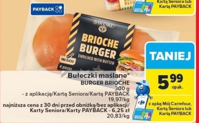 Bułeczki maślane 300 g Burger Brioche promocja w Carrefour
