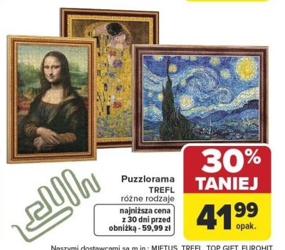 Puzzlorama różne rodzaje Trefl promocja w Carrefour