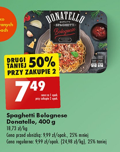 Spaghetti bolognese Donatello promocja
