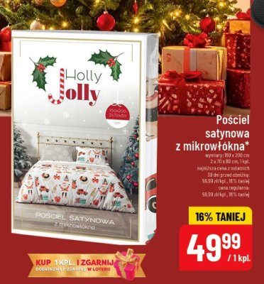 Pościel satynowa z mikrowłókna 160x200 cm promocja w POLOmarket