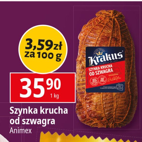 Szynka krucha Krakus animex promocja w Leclerc