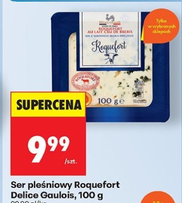 Ser pleśniowy Roquefort Delice Gaulois, 100 g promocja w Biedronka