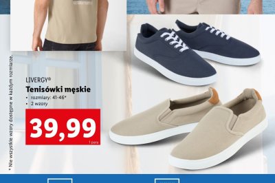 Tenisówki męskie 41-46 Livergy promocja