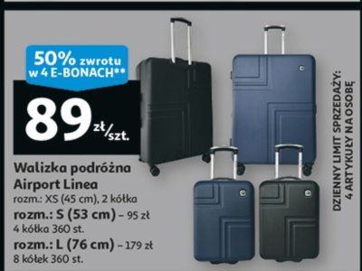 Walizka podróżna Airport Linea promocja w Auchan